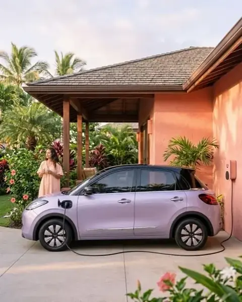 Visuel publicitaire mobilité électrique